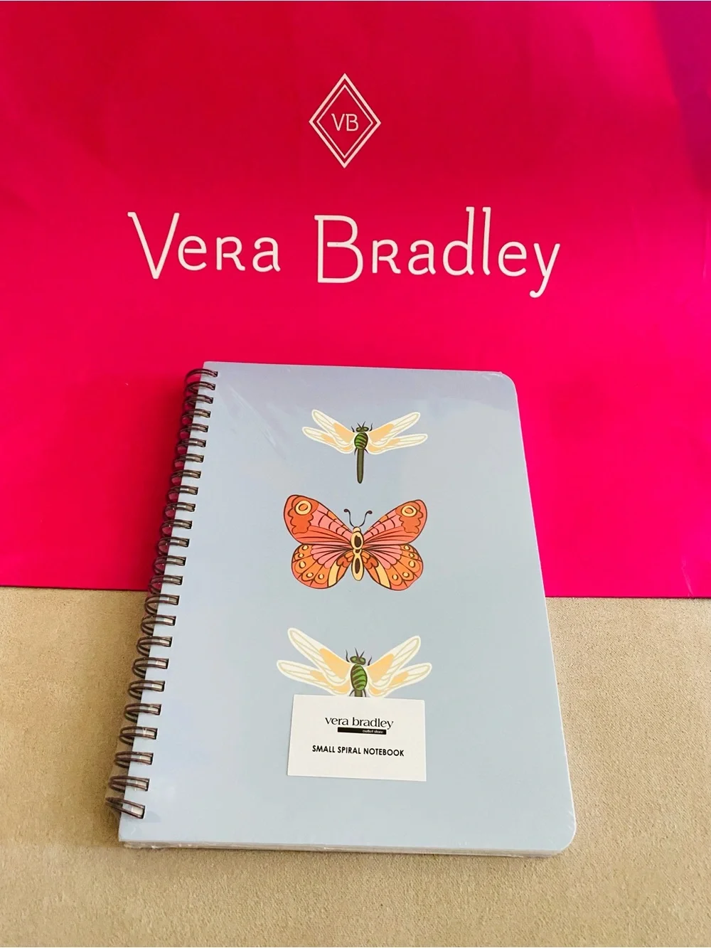 Vera Bradley Small Spiral Notebook. NWT. Abuzz